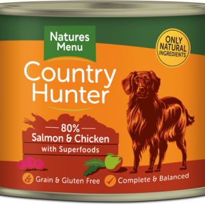 country hunter chicken and salmon tins
