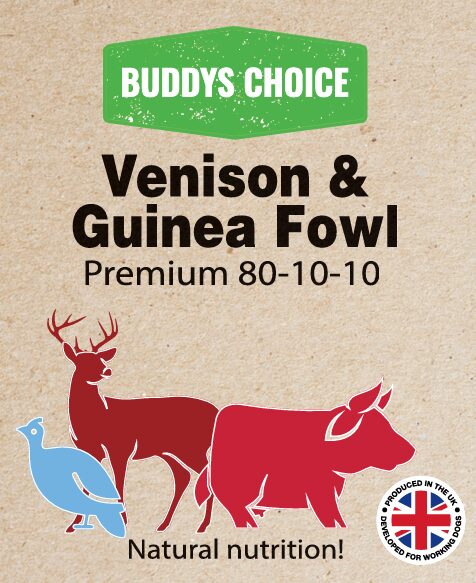 venison % guinea fowl